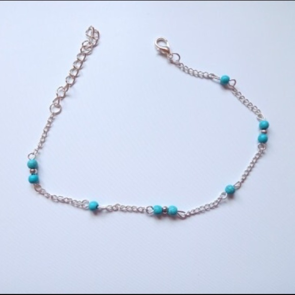 🔹NEW Silver Chain Beaded Anklet